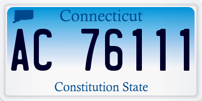 CT license plate AC76111