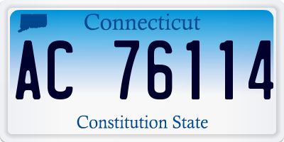 CT license plate AC76114