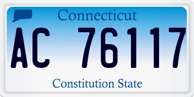 CT license plate AC76117