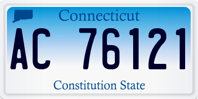 CT license plate AC76121
