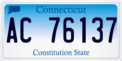CT license plate AC76137