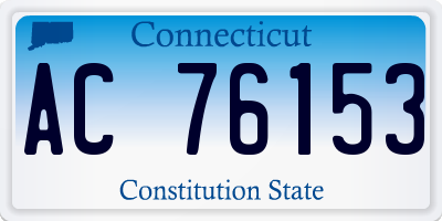 CT license plate AC76153