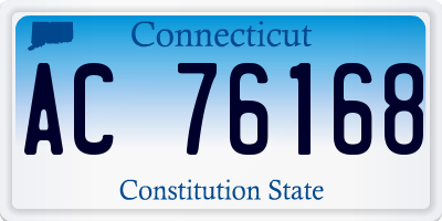 CT license plate AC76168