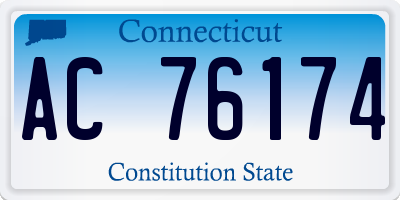 CT license plate AC76174