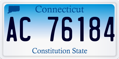 CT license plate AC76184