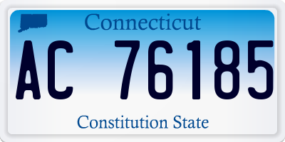 CT license plate AC76185