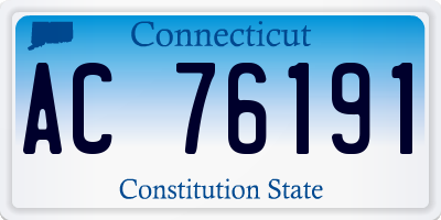 CT license plate AC76191