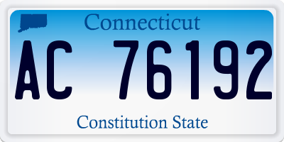 CT license plate AC76192