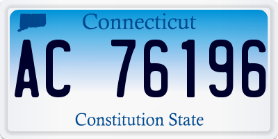 CT license plate AC76196