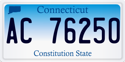 CT license plate AC76250