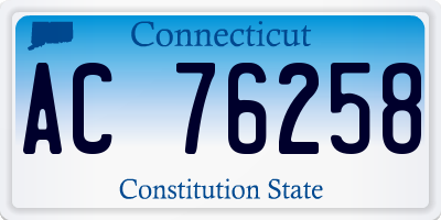 CT license plate AC76258