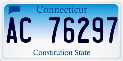 CT license plate AC76297