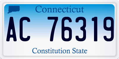 CT license plate AC76319