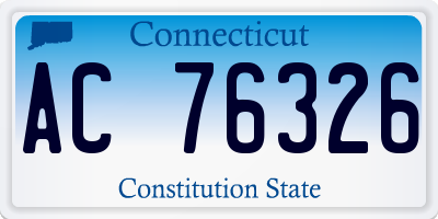 CT license plate AC76326
