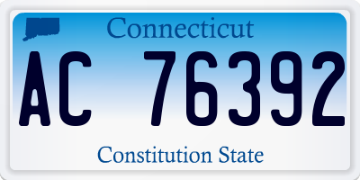 CT license plate AC76392