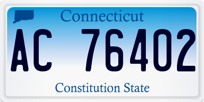 CT license plate AC76402