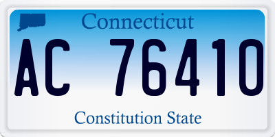 CT license plate AC76410