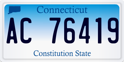 CT license plate AC76419