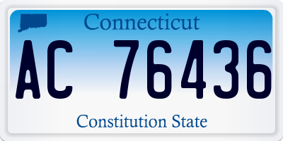CT license plate AC76436
