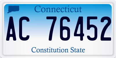 CT license plate AC76452