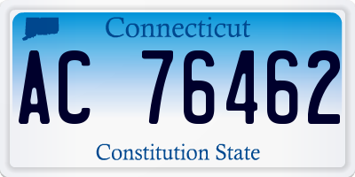 CT license plate AC76462