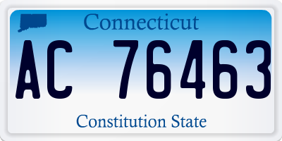 CT license plate AC76463