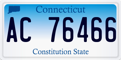 CT license plate AC76466
