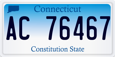 CT license plate AC76467