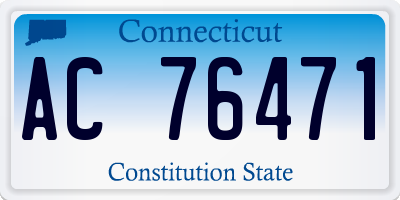 CT license plate AC76471