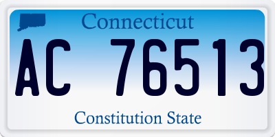 CT license plate AC76513