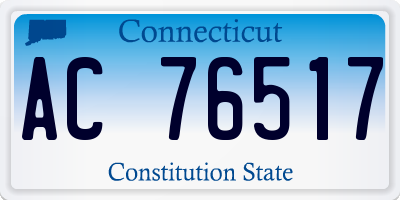 CT license plate AC76517