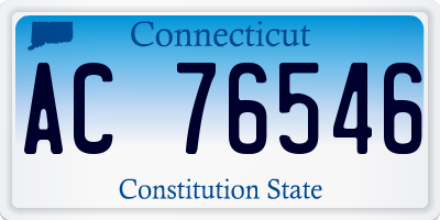 CT license plate AC76546