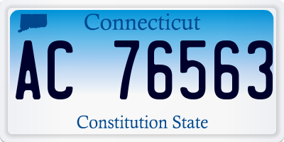 CT license plate AC76563
