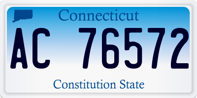 CT license plate AC76572