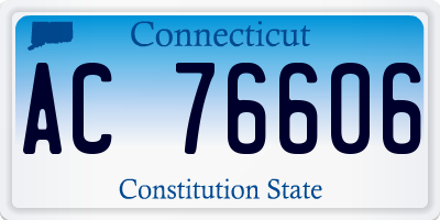 CT license plate AC76606