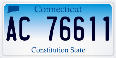 CT license plate AC76611