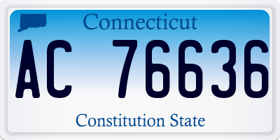 CT license plate AC76636