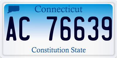 CT license plate AC76639