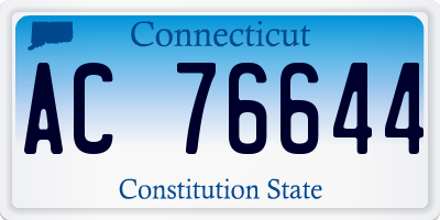 CT license plate AC76644