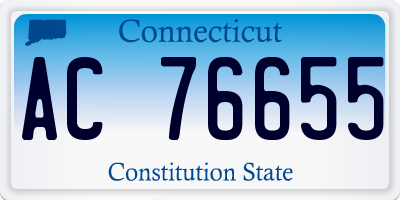CT license plate AC76655