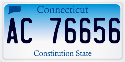 CT license plate AC76656