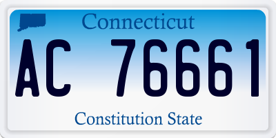 CT license plate AC76661