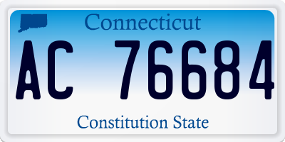 CT license plate AC76684
