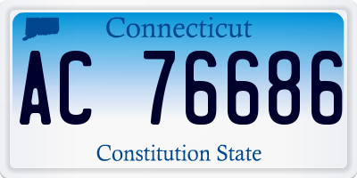 CT license plate AC76686