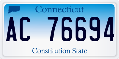 CT license plate AC76694