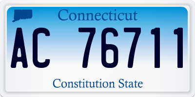 CT license plate AC76711