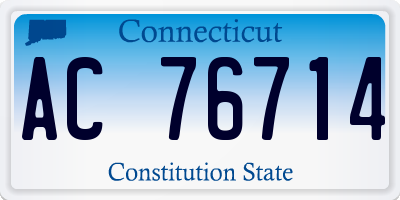 CT license plate AC76714
