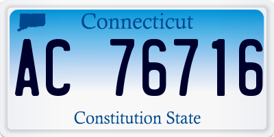 CT license plate AC76716
