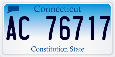 CT license plate AC76717