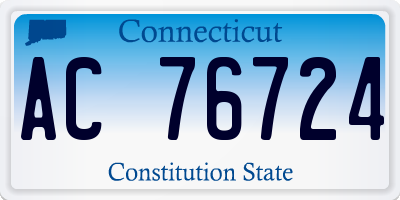 CT license plate AC76724